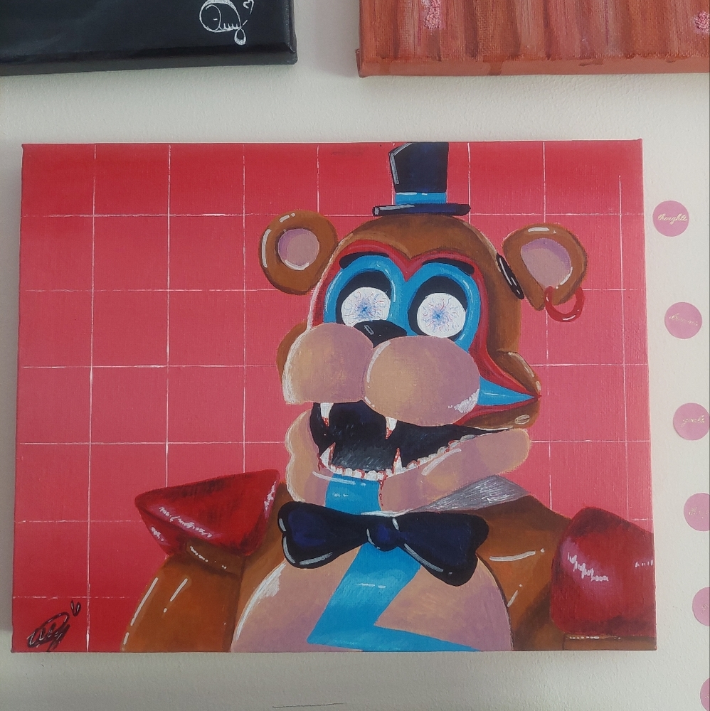 Five nights at Freddy's Security Breach Glamrock Freddy painting